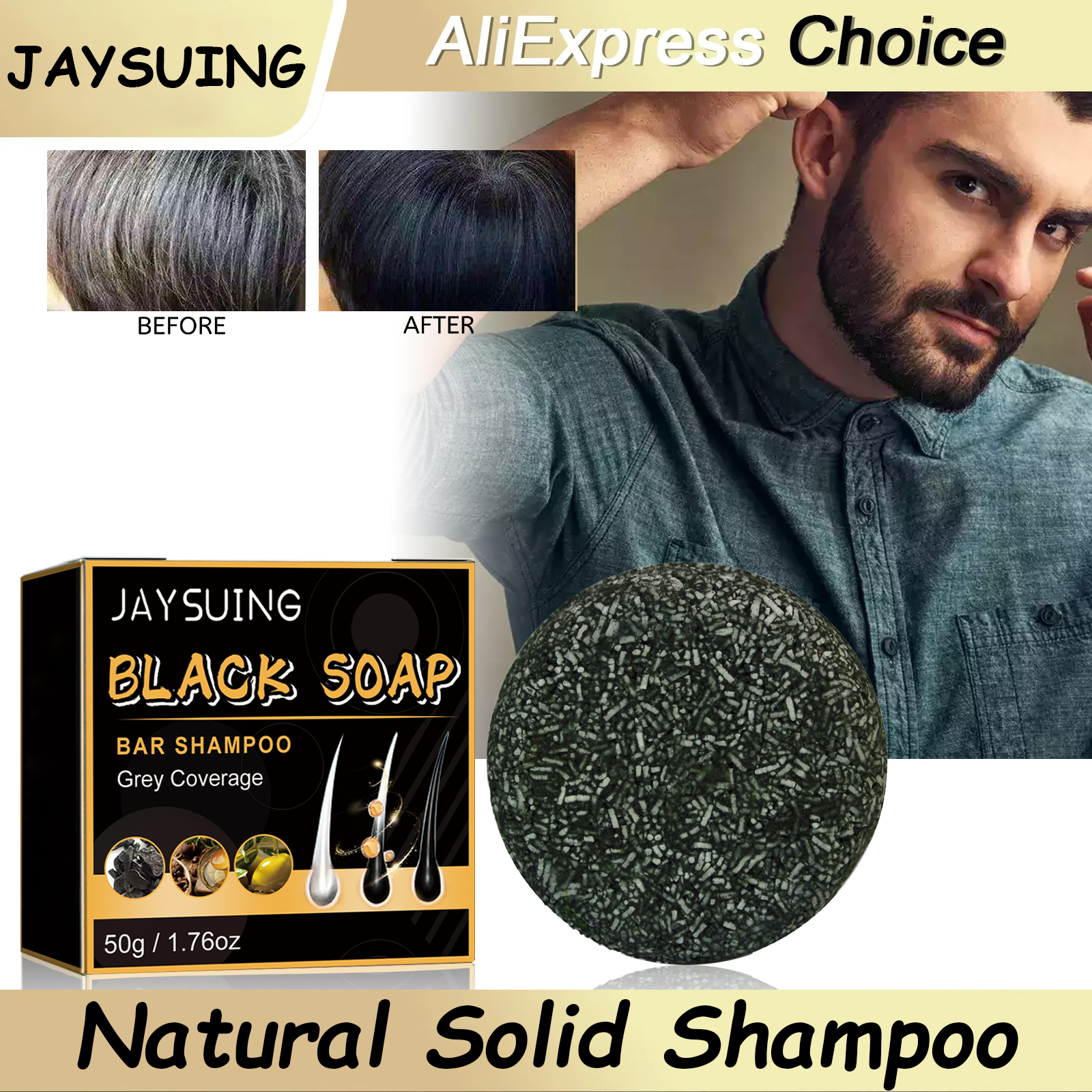 Hair Care Herbal - Hair Shampoo Soap Polygonum Multiflorum Black