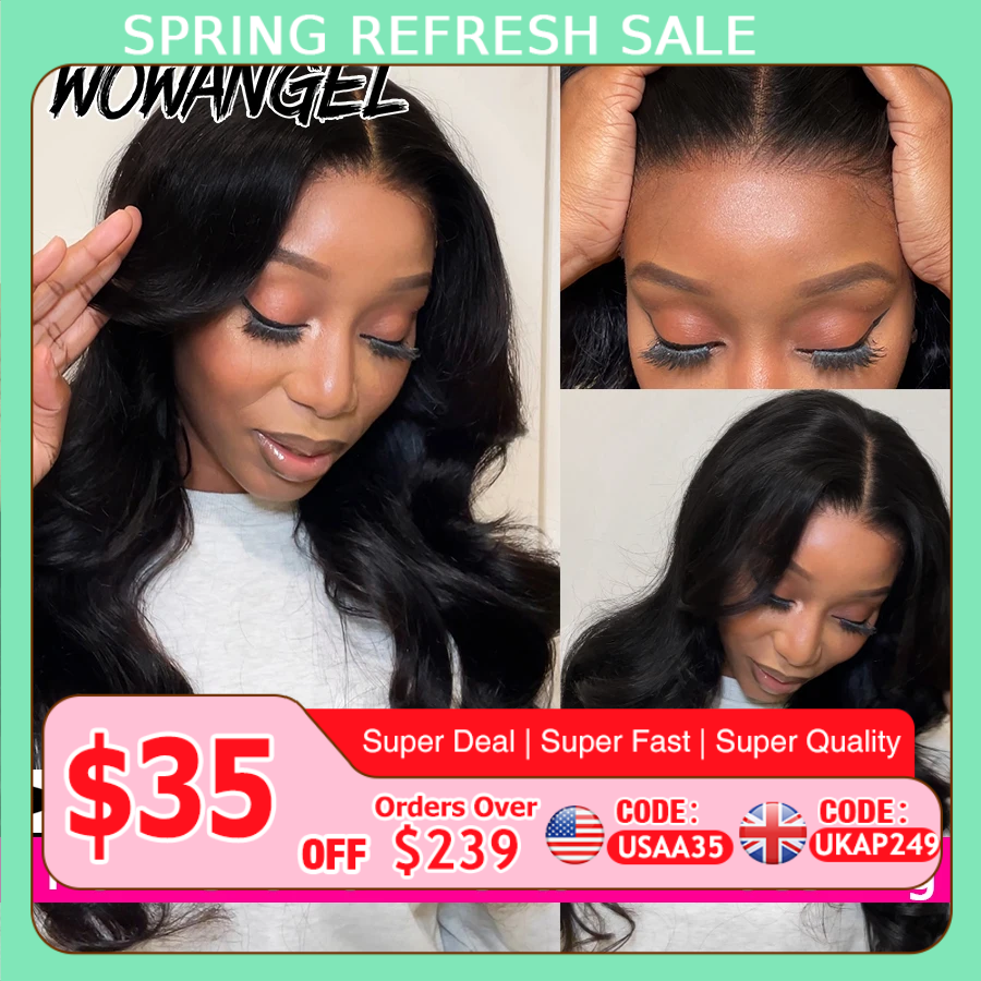 Lace Front Wig - Wow Angel Body Wave Jet Black