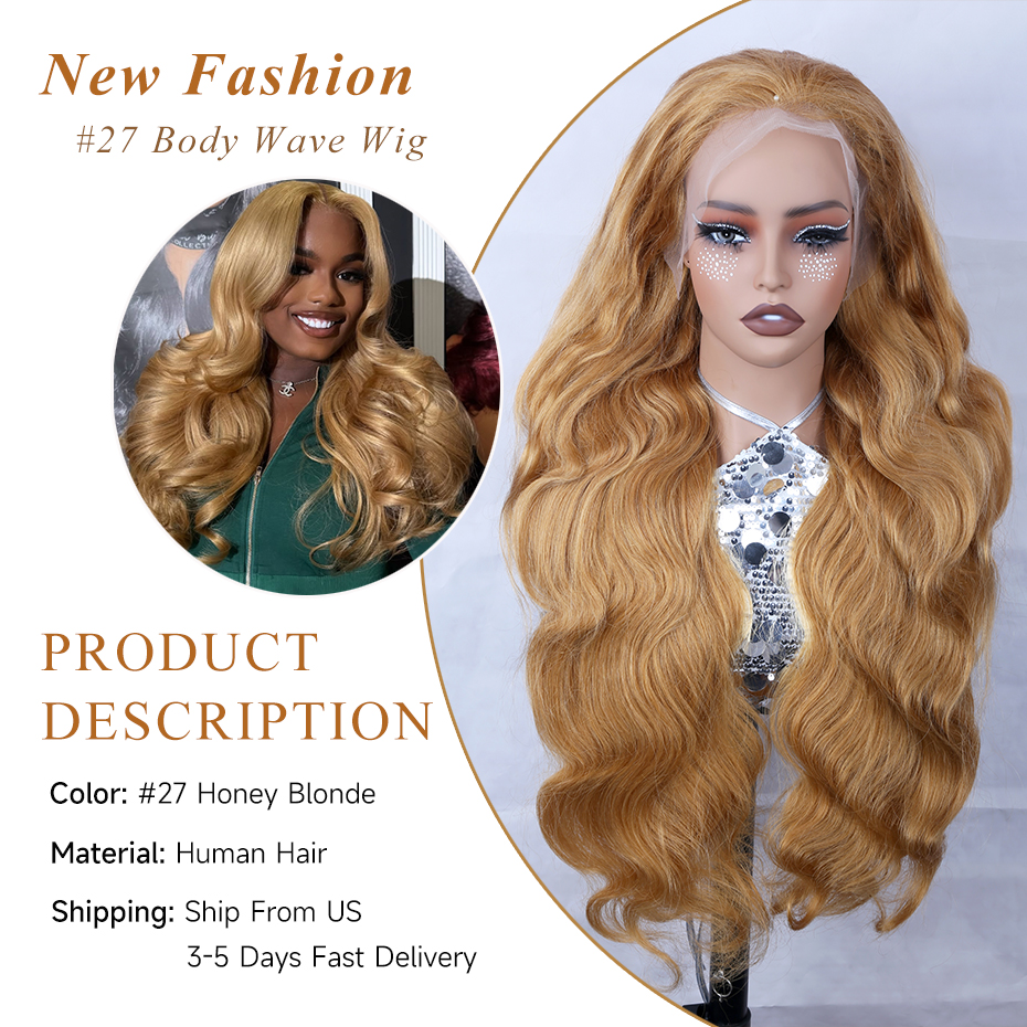 38 40 inch #27 Honey Blonde Co - Lace Front Wig incelemesi ve fiyatı