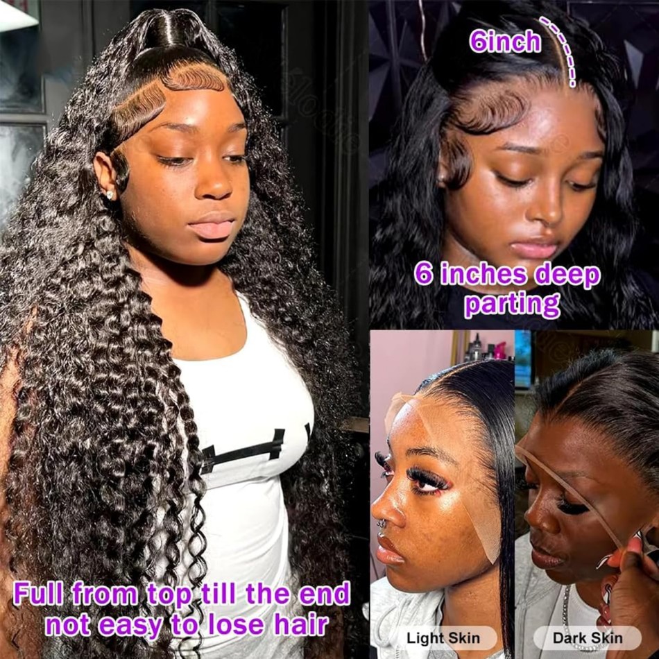 40 Inch Deep Wave Human Hair W - Lace Front Wig incelemesi ve fiyatı