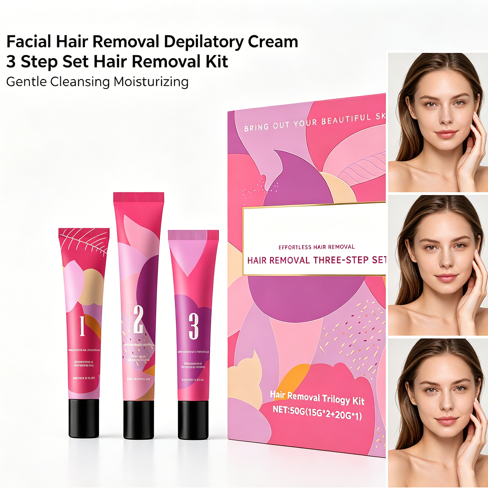 Facial Hair Removal 3-Step Kit - Hair Care Step incelemesi ve fiyatı