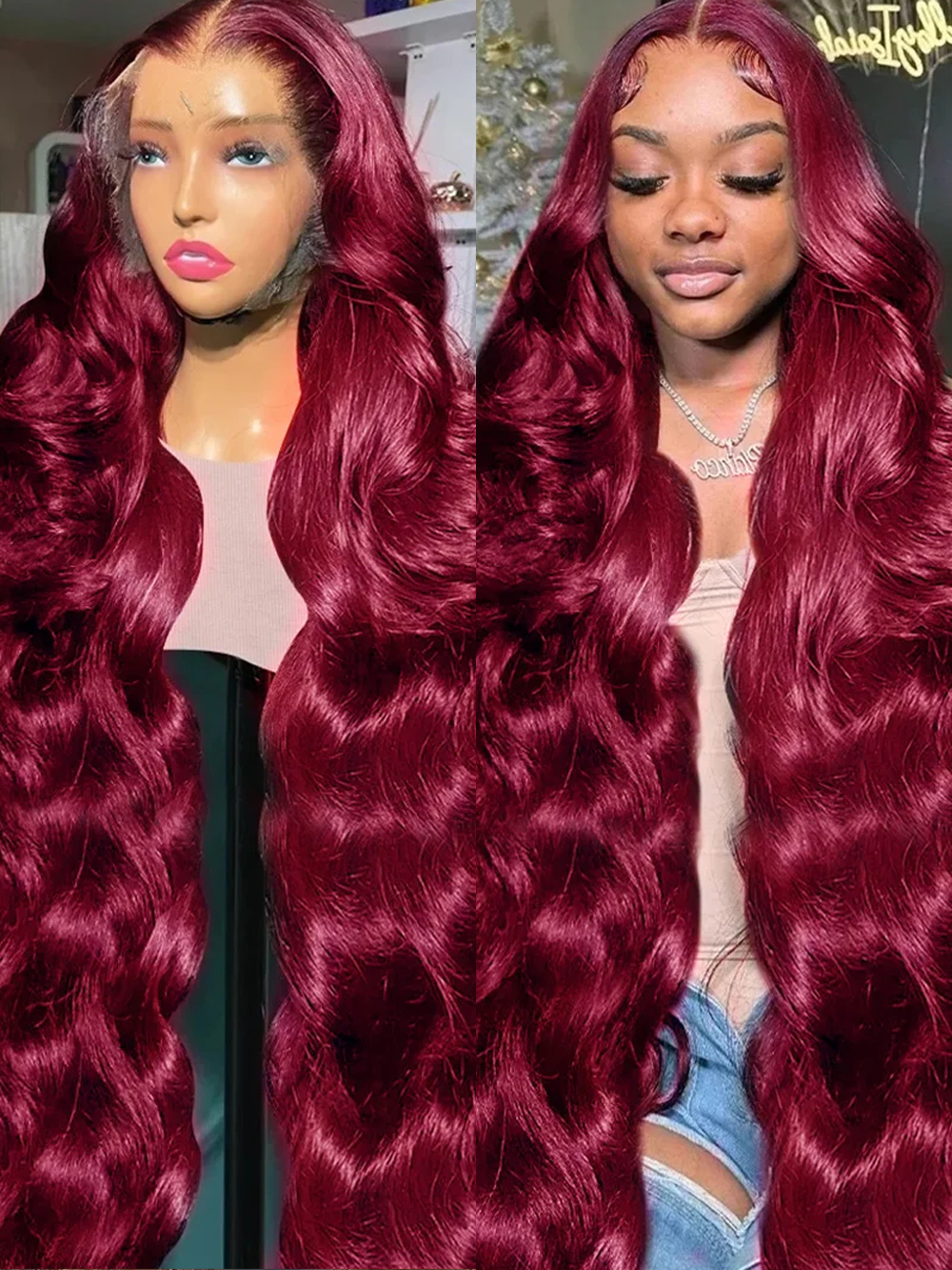 99j Burgundy Lace Front Human  - Lace Front Wig incelemesi ve fiyatı
