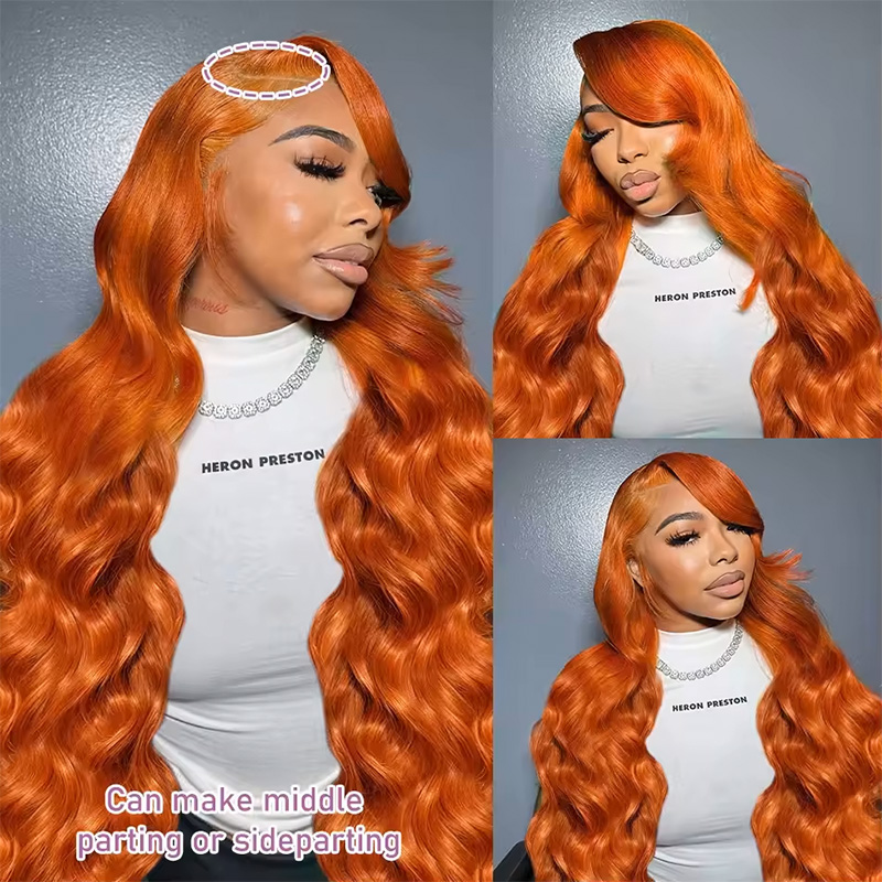 220% Density 16-36 Inch Orange - Lace Front Wig incelemesi ve fiyatı