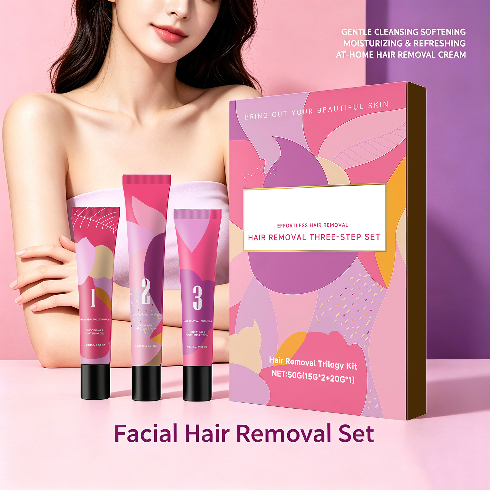 Facial Hair Removal 3-Step Set - Hair Care Step incelemesi ve fiyatı