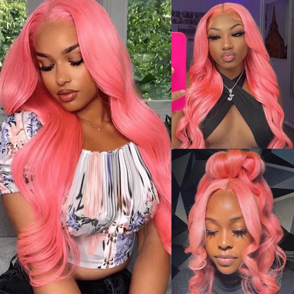 Pink Human Hair Wig Colored Bo - Lace Front Wig incelemesi ve fiyatı