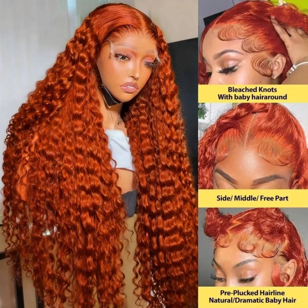 200% Density Ginger Orange Dee - Lace Front Wig incelemesi ve fiyatı