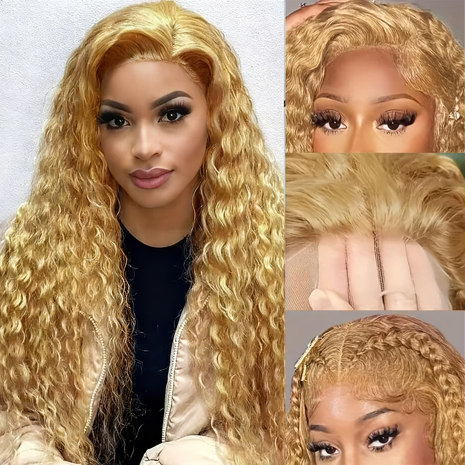 34 38Inch Honey Blonde Wig Hum - Lace Front Wig incelemesi ve fiyatı
