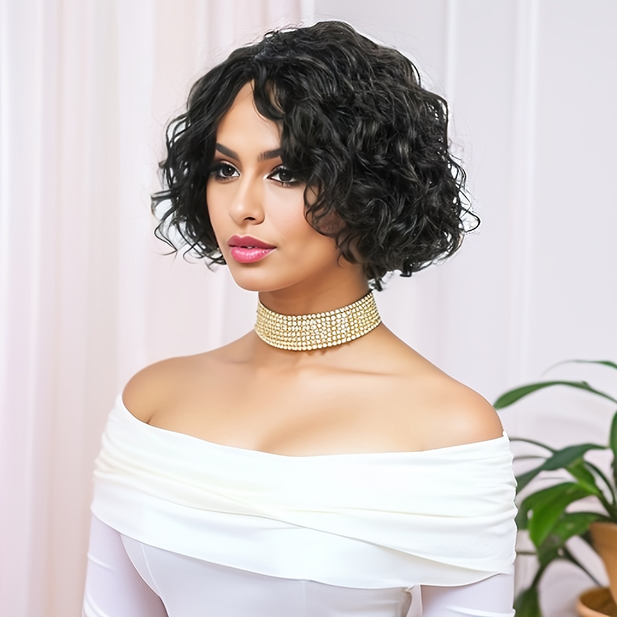 Curly Human Hair Wigs Full Mac - Hair Care Women incelemesi ve fiyatı
