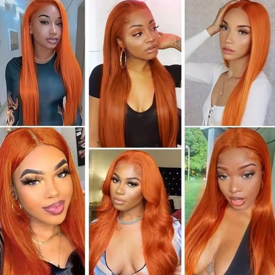 Ginger Orange Straight 13X6 Hd - Lace Front Wig incelemesi ve fiyatı