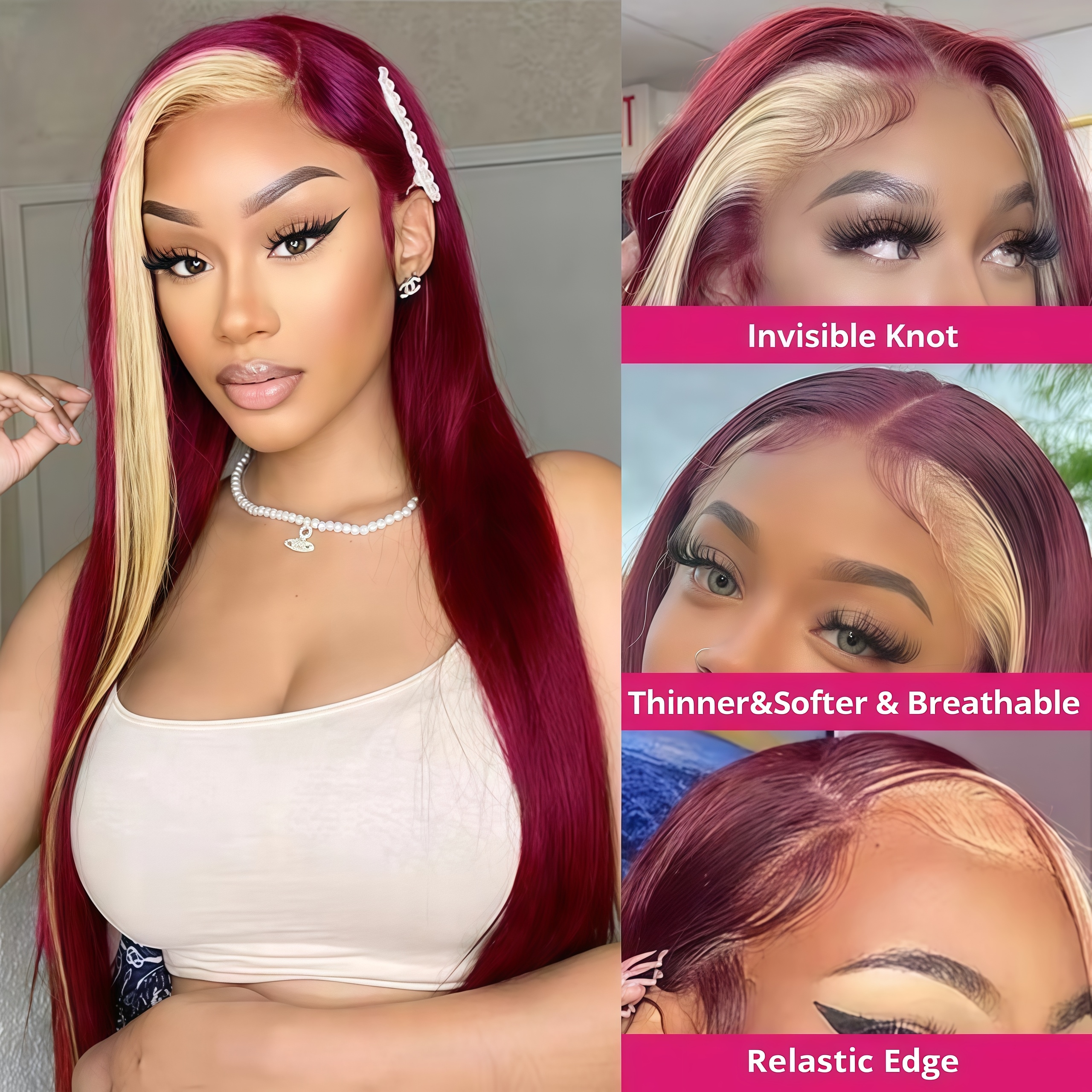 99J/613 Colored Highlight 13x4 - Lace Front Wig incelemesi ve fiyatı