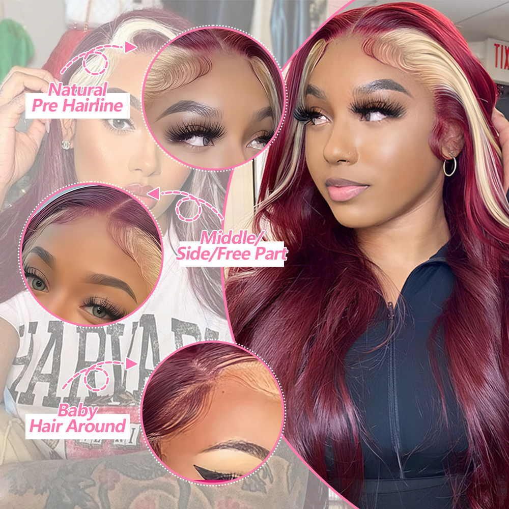 99J/613 Colored Highlight 13x4 - Lace Front Wig incelemesi ve fiyatı